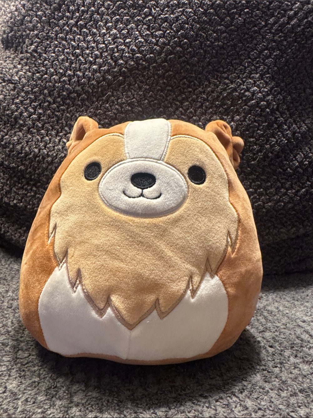 Squishmallows Brown and White Corgi Plush Pillow